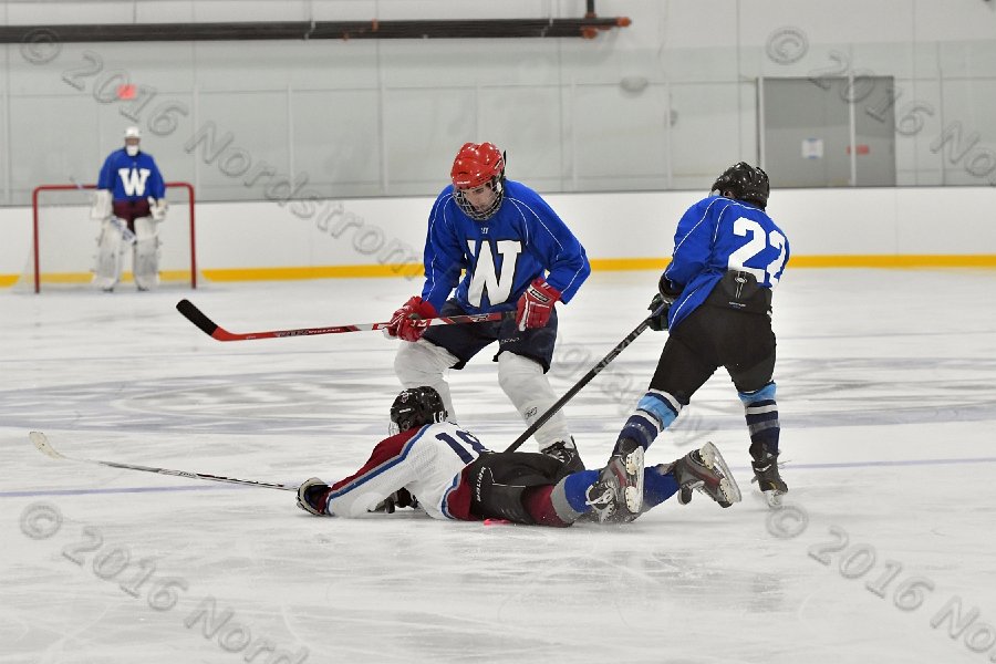 Wheaton College Men\'s Ice Hockey vs Middlesex Community College. - Photo By: KEITH NORDSTROM